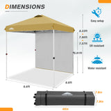 6.6x6.6 Pop Up Canopy Tent with Sidewall - Eagle Peak Custom Canopy Tent