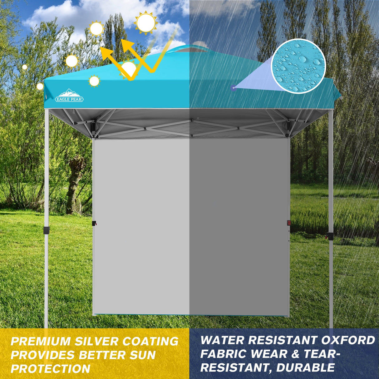 6.6x6.6 Pop Up Canopy Tent with Sidewall - Eagle Peak Custom Canopy Tent