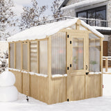 6.7x6x7.7 ft / 6.7x7.8x7.7 ft/ 6.7x9.7x7.7 ft Wood Greenhouse - Eagle Peak Custom Canopy Tent