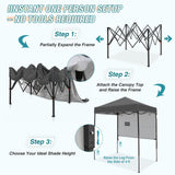 6x4 ft Instant Pop Up Canopy with Adjustable Sun Wall - Eagle Peak Custom Canopy Tent