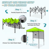 6x4 ft Instant Pop Up Canopy with Adjustable Sun Wall - Eagle Peak Custom Canopy Tent