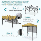 6x4 ft Instant Pop Up Canopy with Adjustable Sun Wall - Eagle Peak Custom Canopy Tent