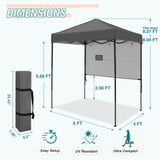 6x4 ft Instant Pop Up Canopy with Adjustable Sun Wall - Eagle Peak Custom Canopy Tent