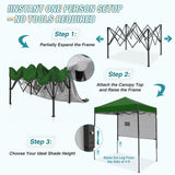 6x4 ft Instant Pop Up Canopy with Adjustable Sun Wall - Eagle Peak Custom Canopy Tent