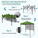 6x4 ft Instant Pop Up Canopy with Adjustable Sun Wall - Eagle Peak Custom Canopy Tent