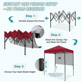 6x4 ft Instant Pop Up Canopy with Adjustable Sun Wall - Eagle Peak Custom Canopy Tent