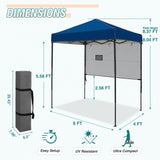 6x4 ft Instant Pop Up Canopy with Adjustable Sun Wall - Eagle Peak Custom Canopy Tent