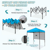 6x4 ft Instant Pop Up Canopy with Adjustable Sun Wall - Eagle Peak Custom Canopy Tent