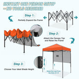 6x4 ft Instant Pop Up Canopy with Adjustable Sun Wall - Eagle Peak Custom Canopy Tent