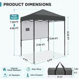 6x4 ft Instant Pop Up Canopy with Adjustable Sun Wall - Eagle Peak®