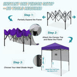 6x4 ft Instant Pop Up Canopy with Adjustable Sun Wall - Eagle Peak Custom Canopy Tent