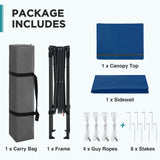 6x4 Instant Pop Up Canopy Tent with 1 Side Wall Panel - Eagle Peak®