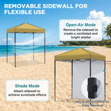 6x4 Instant Pop Up Canopy Tent with 1 Side Wall Panel - Eagle Peak®