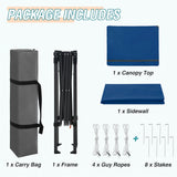 6x4 Instant Pop Up Canopy Tent with 1 Side Wall Panel - Eagle Peak Custom Canopy Tent