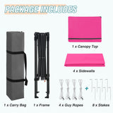 6x4 Instant Pop Up Canopy Tent with 4 Side Wall Panels - Eagle Peak