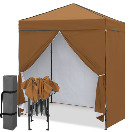 6x4 Instant Pop Up Canopy Tent with 4 Side Wall Panels - Eagle Peak®