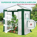 6X4 Replacement Top cover of Walk in Greenhouse with Polyester Reinforced Corners - Eagle Peak Custom Canopy Tent