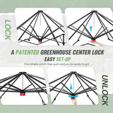 6x4/12x8/10x10 Portable Walk in Greenhouse with Polyester Reinforced Corners, Gray/White, Green/White - Eagle Peak Custom Canopy Tent