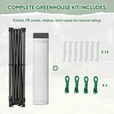 6x4/12x8/10x10 Portable Walk in Greenhouse with Polyester Reinforced Corners, Gray/White, Green/White - Eagle Peak Custom Canopy Tent