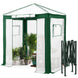 6x4/8x6/10x10 Portable Walk in Greenhouse with Polyester Reinforced Corners, Gray/White, Green/White - Eagle Peak Custom Canopy Tent