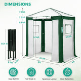 6x4/8x6/10x10 Portable Walk in Greenhouse with Polyester Reinforced Corners, Gray/White, Green/White - Eagle Peak Custom Canopy Tent