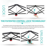 6x4/8x6/10x10 Portable Walk in Greenhouse with Polyester Reinforced Corners, Gray/White, Green/White - Eagle Peak Custom Canopy Tent