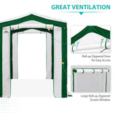 6x4/8x6/10x10 Portable Walk in Greenhouse with Polyester Reinforced Corners, Gray/White, Green/White - Eagle Peak Custom Canopy Tent
