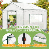 6x6/ 8x8/ 10x10 Portable Pop Up Greenhouse, Patented Center Lock with Gable Roof - Eagle Peak Custom Canopy Tent