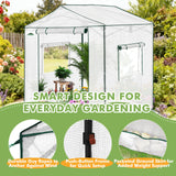 6x6/ 8x8/ 10x10 Portable Pop Up Greenhouse, Patented Center Lock with Gable Roof - Eagle Peak Custom Canopy Tent
