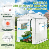 6x6/ 8x8/ 10x10 Portable Pop Up Greenhouse, Patented Center Lock with Gable Roof - Eagle Peak Custom Canopy Tent