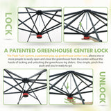 6x6/ 8x8/ 10x10 Portable Pop Up Greenhouse, Patented Center Lock with Gable Roof - Eagle Peak Custom Canopy Tent