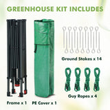 6x6/ 8x8/ 10x10 Portable Pop Up Greenhouse, Patented Center Lock with Gable Roof - Eagle Peak Custom Canopy Tent