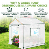 6x6/ 8x8/ 10x10 Portable Pop Up Greenhouse, Patented Center Lock with Gable Roof - Eagle Peak Custom Canopy Tent