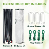 6x6/ 8x8/ 10x10 Portable Pop Up Greenhouse, Patented Center Lock with Gable Roof - Eagle Peak Custom Canopy Tent