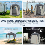 6x6 Pop Up Privacy Tent with Ground Mat - Eagle Peak Custom Canopy Tent