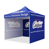10x10 Alpine Custom Commercial Canopy High Peak Frame, Pop Up Custom Canopy Tent with Logo, 3 Wall Panels