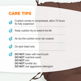 Tufted Outdoor/Indoor Seat/Back Chair Cushion, Set of 2, 42'' x 21''