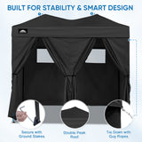 8x4 Outdoor Changing Room, 2 Room Pop Up Portable Changing Room - Eagle Peak Custom Canopy Tent
