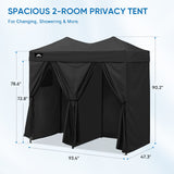 8x4 Outdoor Changing Room, 2 Room Pop Up Portable Changing Room - Eagle Peak Custom Canopy Tent