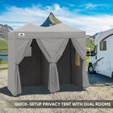 8x4 Outdoor Changing Room, 2 Room Pop Up Portable Changing Room - Eagle Peak Custom Canopy Tent