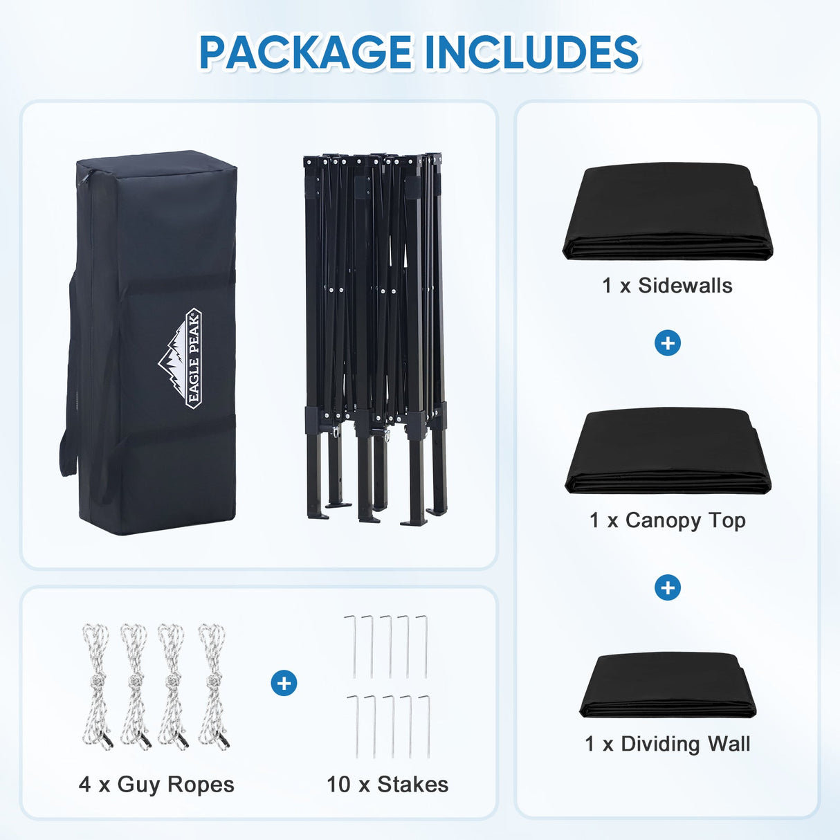 8x4 Outdoor Changing Room, 2 Room Pop Up Portable Changing Room - Eagle Peak Custom Canopy Tent
