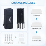 8x4 Outdoor Changing Room, 2 Room Pop Up Portable Changing Room - Eagle Peak Custom Canopy Tent