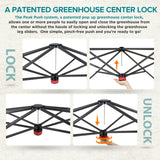 8x6 Walk in Shade Cloth Cover Greenhouse Gable Roof Gardening Green House with Mesh Cove - Eagle Peak Custom Canopy Tent
