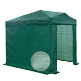 8x6 Walk in Shade Cloth Cover Greenhouse Gable Roof Gardening Green House with Mesh Cove - Eagle Peak Custom Canopy Tent