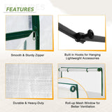 8x6/12x8 Portable Walk - in Greenhouse, Woven PE Top, White - Eagle Peak Custom Canopy Tent