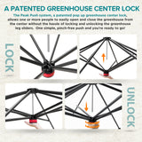 8x6/8x12/10x10 Walk in Shade Cloth Cover Greenhouse Gable Roof Gardening Green House with Mesh Cover - Eagle Peak Custom Canopy Tent