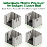 8x6/8x8 Resin Outdoor Storage Shed,Weatherproof Garden Shed - Eagle Peak Custom Canopy Tent