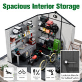 8x6/8x8 Resin Outdoor Storage Shed,Weatherproof Garden Shed - Eagle Peak Custom Canopy Tent