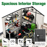 8x6/8x8 Resin Outdoor Storage Shed,Weatherproof Garden Shed - Eagle Peak Custom Canopy Tent