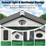 8x6/8x8 Resin Outdoor Storage Shed,Weatherproof Garden Shed - Eagle Peak Custom Canopy Tent